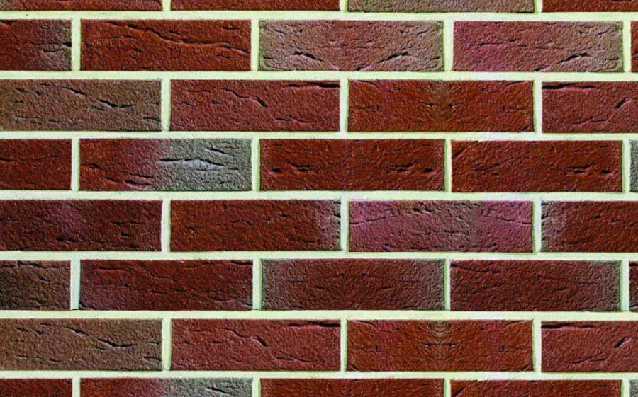 Кирпич клинкерный пустотелый ABC 0559 Teklenburg bunt-geflammt handform-besandelt с песком, 240*115*71 мм