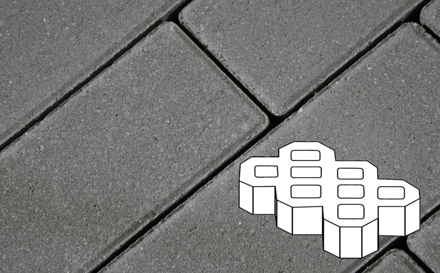 Плитка тротуарная Готика Profi, Экопарковка Б.6.ГР.10, серый, полный прокрас, с/ц, 600*400*100 мм