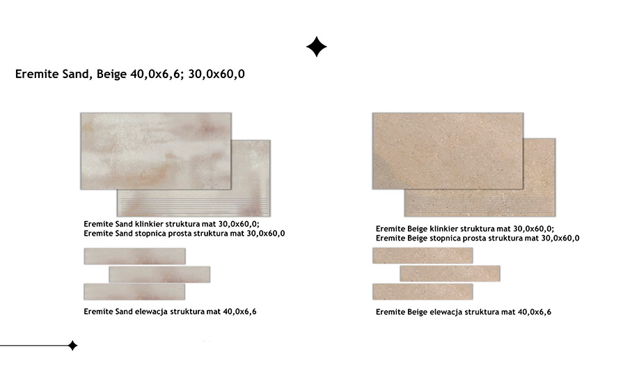 Клинкерная плитка под кирпич Paradyz Eremite Sand, 400*66*11 мм