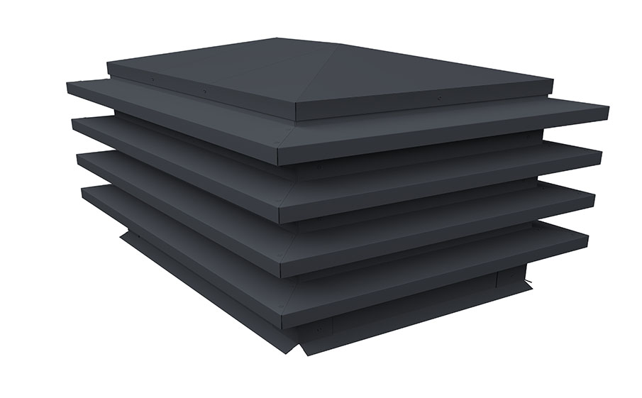 Дымник на трубу Grand Line елка 940*455 мм 0,45 PE с пленкой RAL 7024 мокрый асфальт