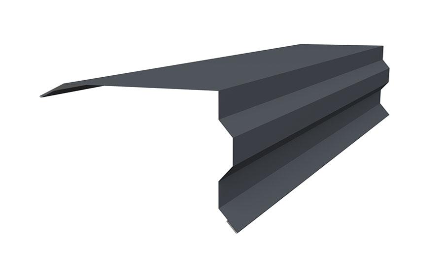 Планка торцевая фигурная 100*85 мм Grand Line Satin Matt TX RAL 7024, 2 м