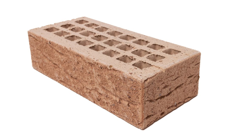 Кирпич облицовочный Губский КЗ, кора с песком, бежевый, 250*120*65 мм