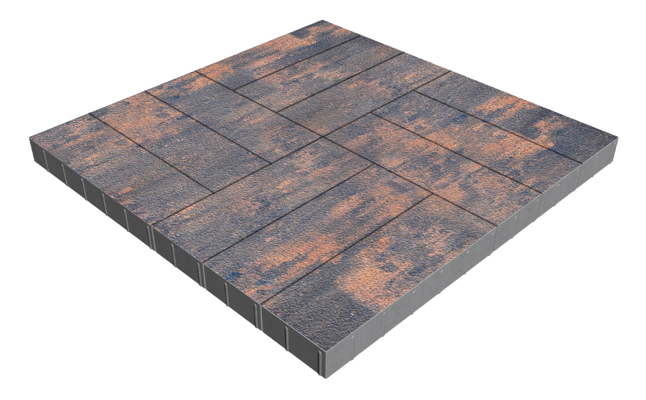 Плитка тротуарная SteinRus Гранада Б.7.П.8, Native, Айвори, 600*200*80 мм