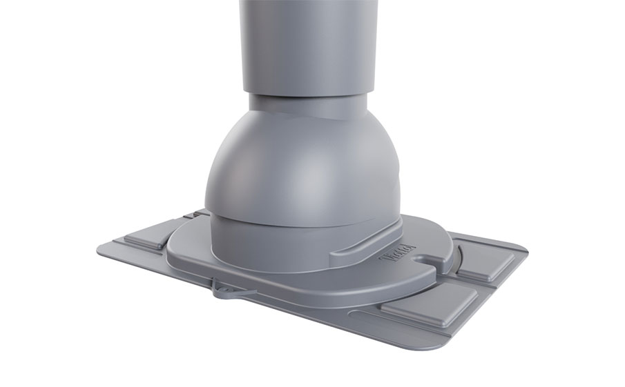 Труба вентиляционная Viotto с универсальным проходным элементом d=110 мм утепленная, RAL 7024 графит