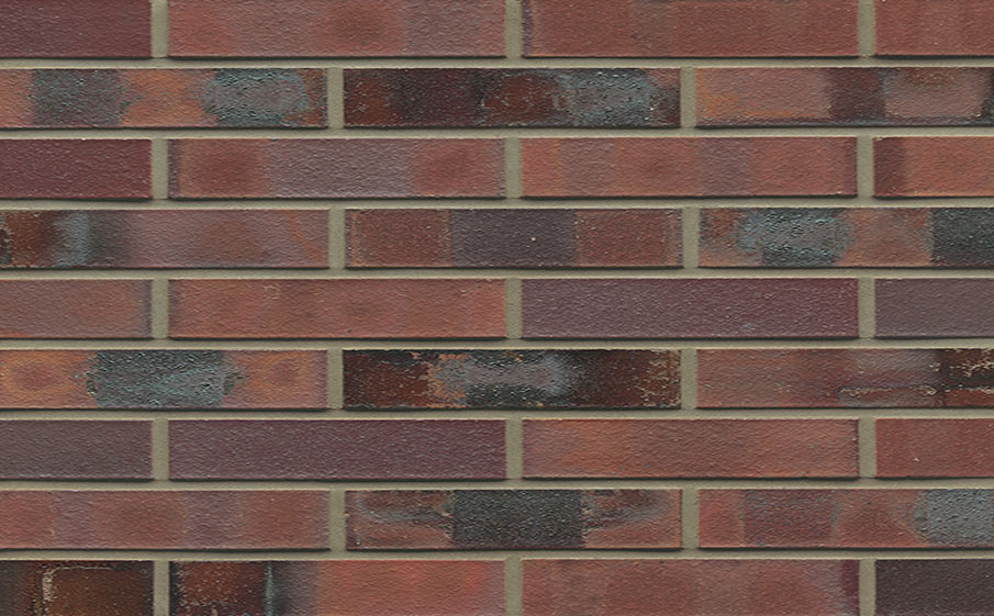 Кирпич клинкерный Muhr 04KS Rotbraun-bunt Kohle Spezial гладкий, 290*60*52 мм