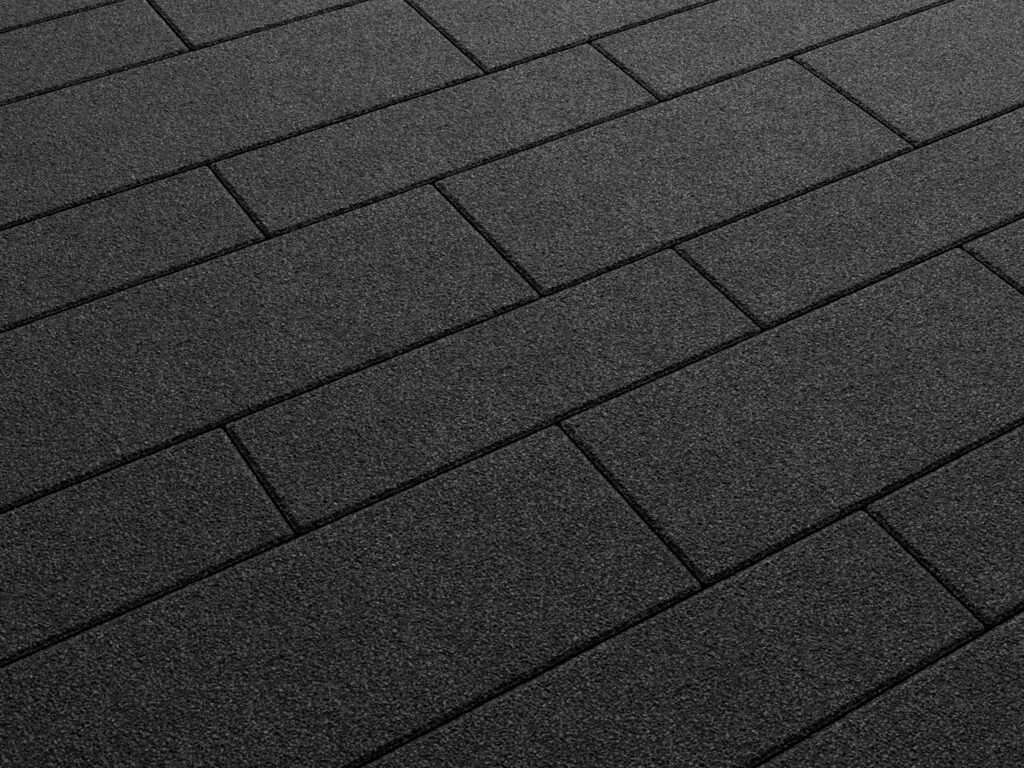 Плитка тротуарная Паркет Б.9.Псм.8 стоунмикс черный, комплект 4 шт, толщина 80 мм