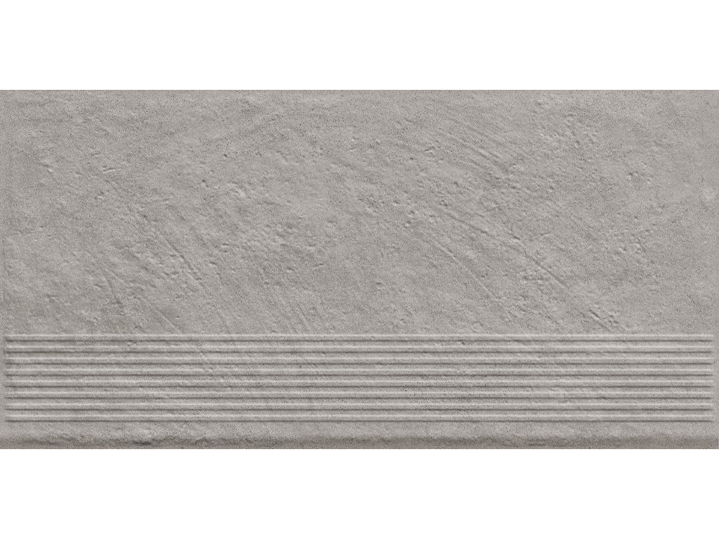 Клинкерная ступень с насечками Paradyz Carrizo, Grey, 600*300*8,5 мм