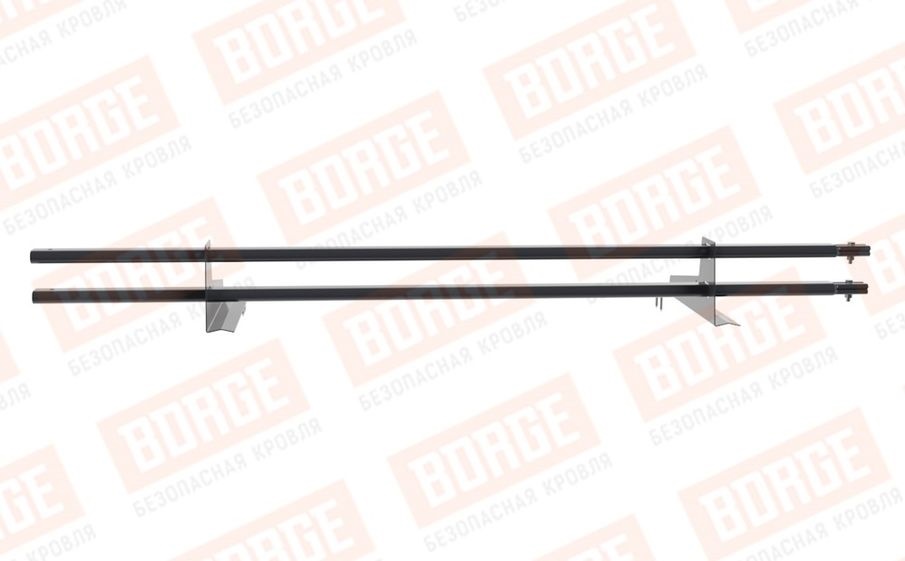 Снегозадержатель трубчатый Borge для черепичной кровли оцинкованный RAL 7024, 1,5 м