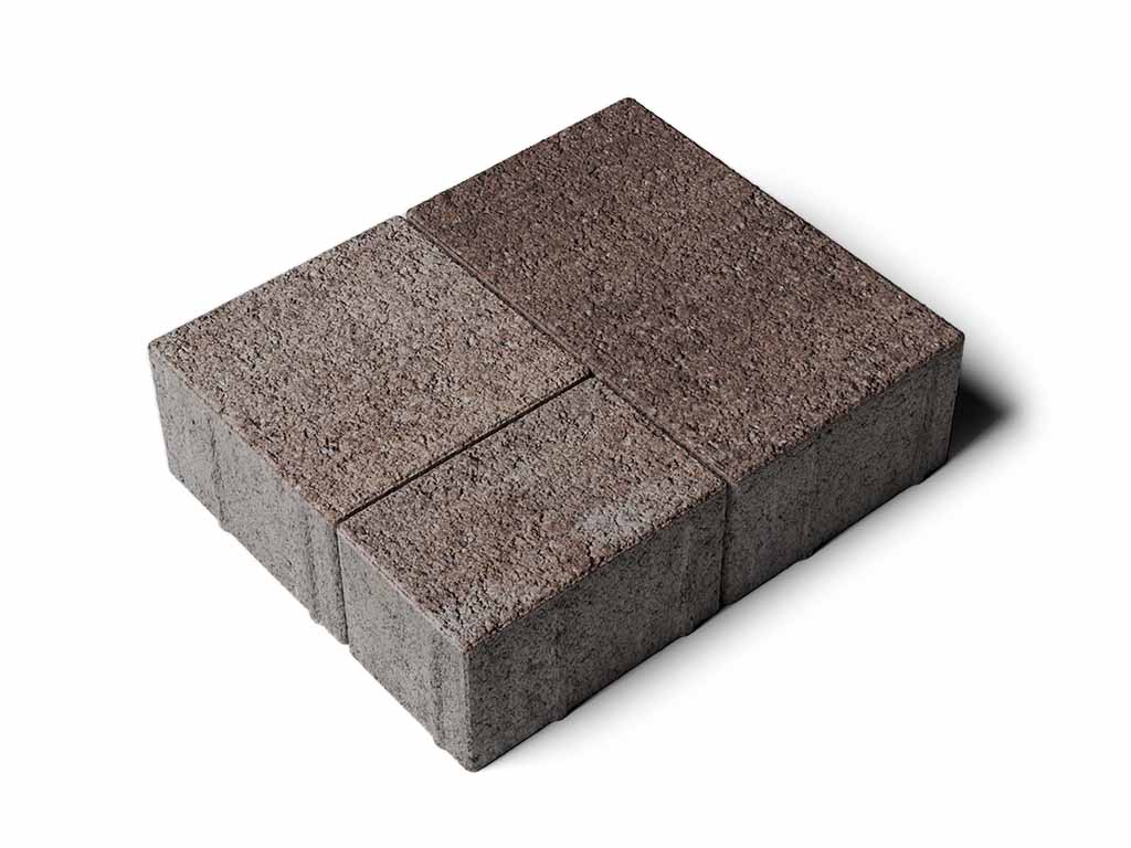 Плитка тротуарная Старый город Б.1.Фсм.8 листопад гранит хаски, комплект 3 шт, толщина 80 мм