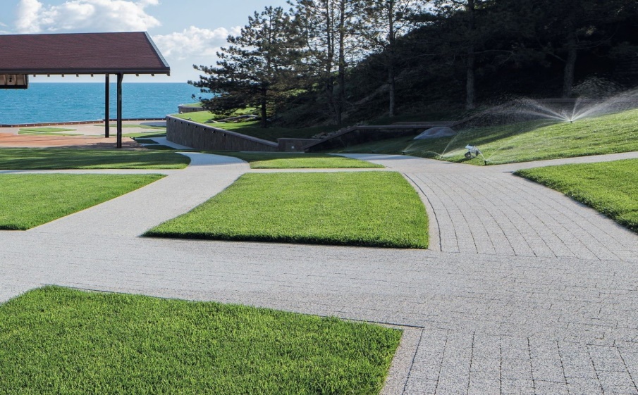 Плитка тротуарная Антик Б.3.А.6 стоунмикс белый с черным, комплект 5 шт, толщина 60 мм