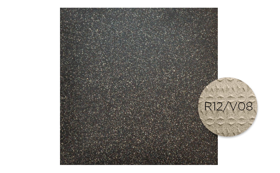 Технический керамогранит Roben VIGRANIT Schwarz-grau Feinkorn R12/V08, 200*200*15 мм