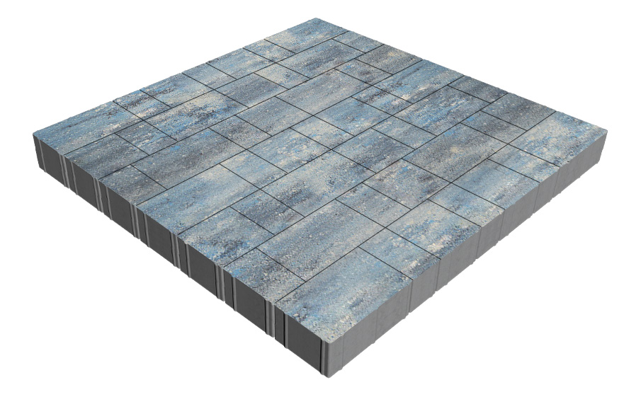 Плитка тротуарная SteinRus Новый город Рид В.8.Псм.8, гладкая, Амбер, толщина 80 мм