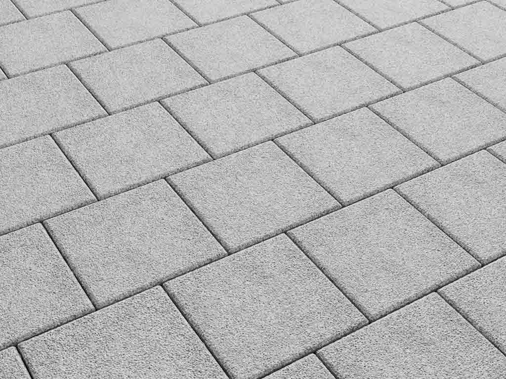 Плитка тротуарная Квадрат А.2.К.4, стоунмикс белый, 200*200*40 мм