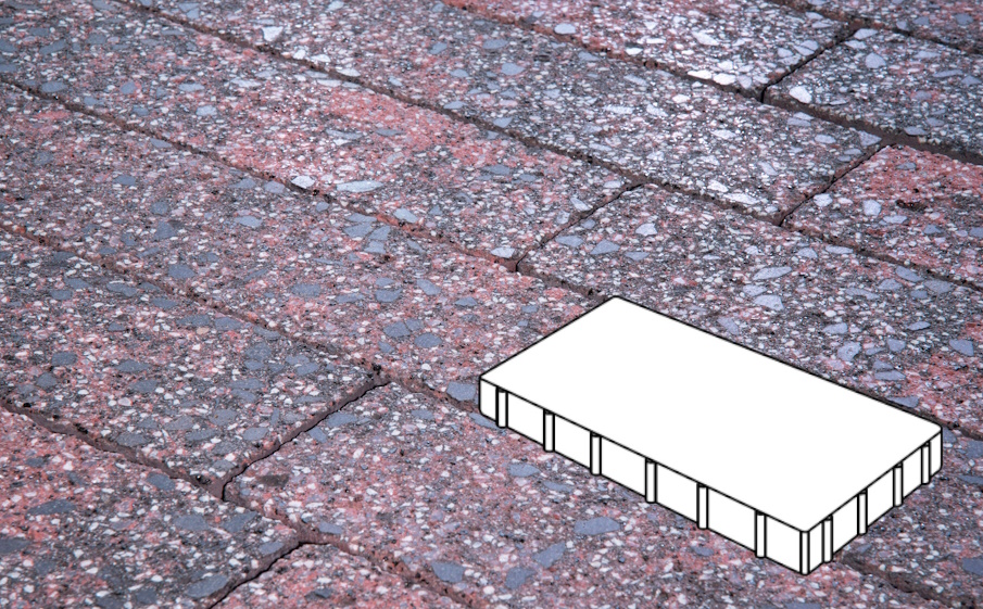 Плитка тротуарная Готика, City Granite FINERRO, Плита Б.6.П.8, Дымовский, 400*200*80 мм