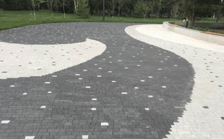 Плитка тротуарная Антик Б.3.А.6 гранит серый, комплект 5 шт, толщина 60 мм