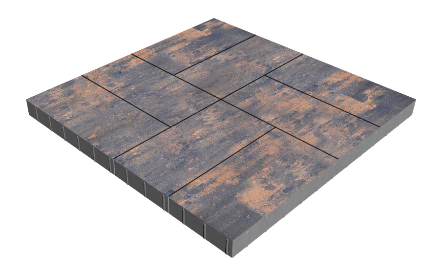 Плитка тротуарная SteinRus Парк Плейс Б.3.П.8, гладкая, Айвори, 600*300*80 мм