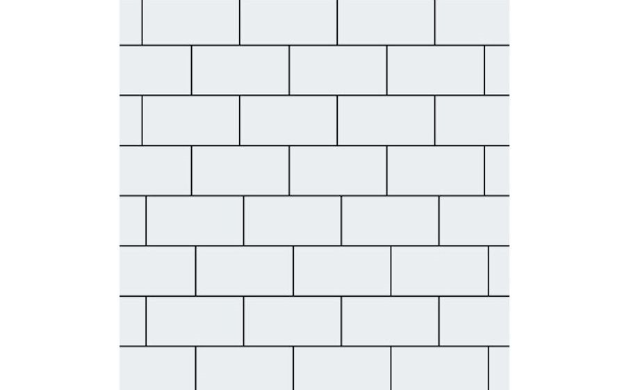 Плитка тротуарная SteinRus Прямоугольник А.6.П.4, гладкая, белый, 200*100*40 мм