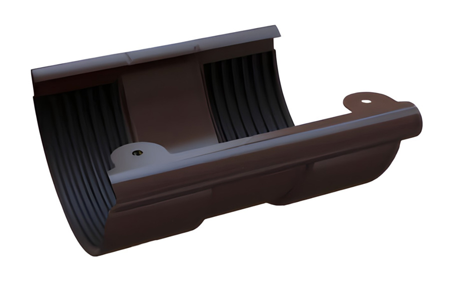 Соединитель желоба BRAAS, 125/90 мм, сталь, темно-коричневый