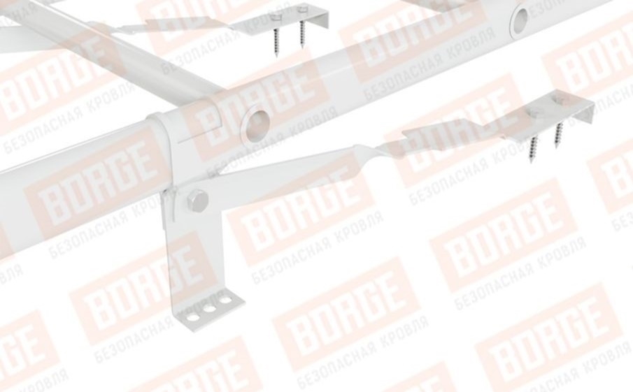 Лестница кровельная Borge для натуральной черепицы оцинкованная RAL 9003, 1,8 м