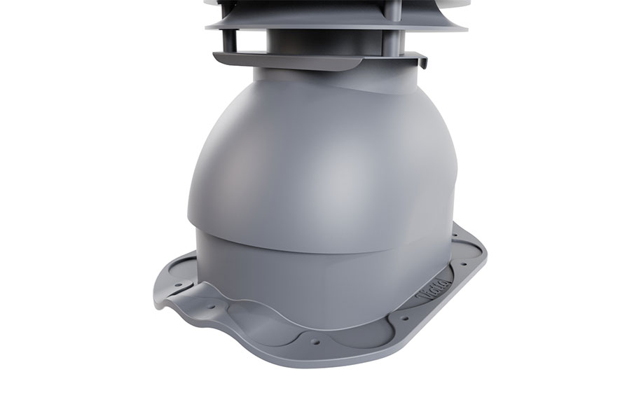 Выход вентиляции канализации Viotto для металлочерепицы Finnera d=110 мм утепленный, RAL 7024 графит