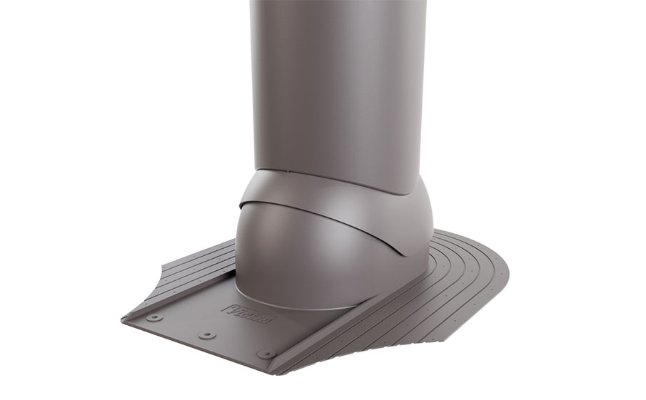 Труба вентиляционная Viotto для мягкой кровли при монтаже d=125 мм утепленная, RAL 8019 серо-коричневый