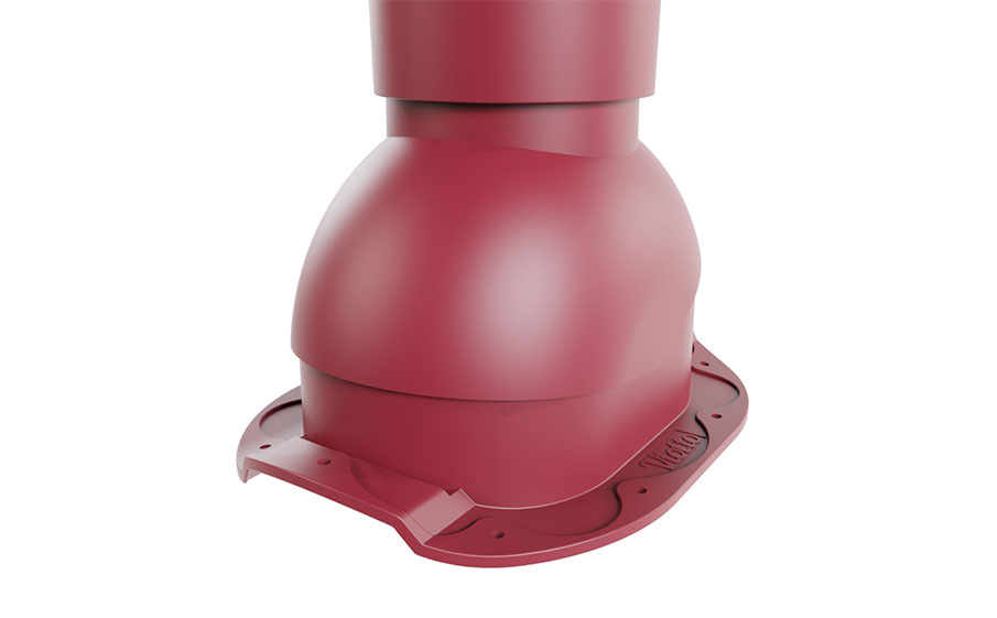 Труба вентиляционная Viotto для металлочерепицы Адаманте d=110 мм утепленная, RAL 3005 красный