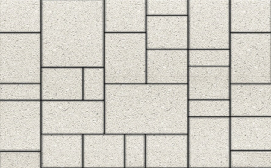 Плитка тротуарная Мюнхен Б.2.Фсм.6 стандарт гладкий белый, комплект 4 шт, толщина 60 мм