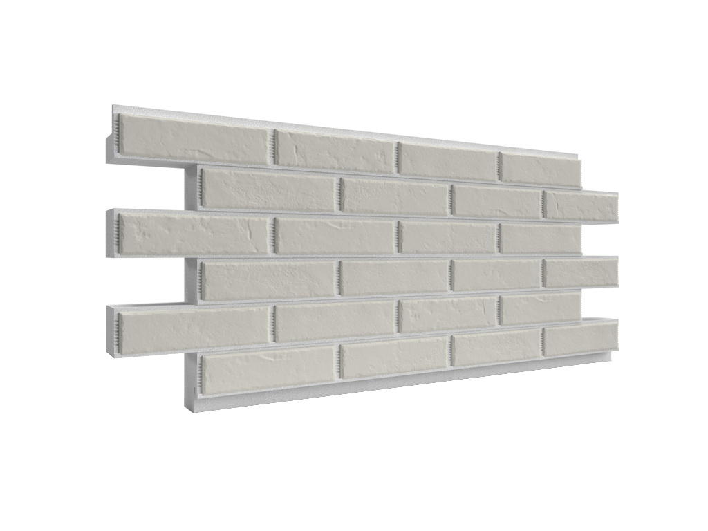 Термопанель ППС с клинкерной плиткой толщиной 12 мм BestPoint Classic Blanc 1145*470*60 мм
