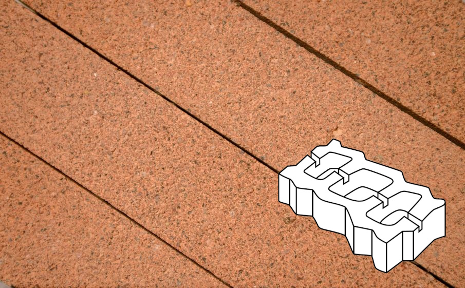 Плитка тротуарная Готика Premium Silver, Газонная решетка Б.4.ГР.8, №14, 450*225*80 мм