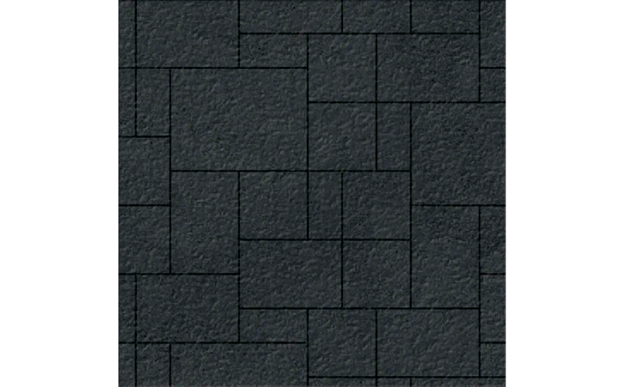 Плитка тротуарная SteinRus Инсбрук Альпен Б.7.Псм.6, Old-age, черный, толщина 60 мм