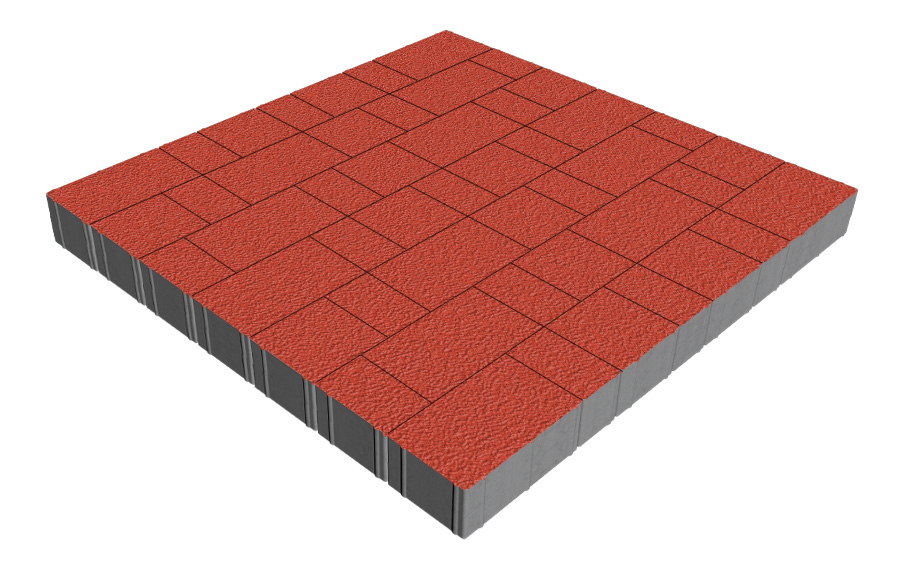 Плитка тротуарная SteinRus Новый город Рид В.8.Псм.8, Native, красный, толщина 80 мм