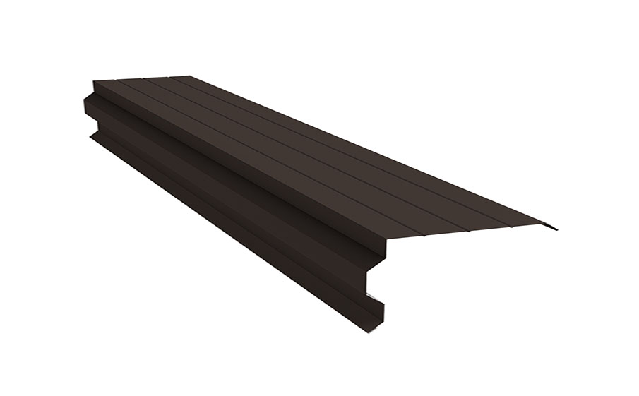 Планка торцевая фигурная 90*110 мм Grand Line Rooftop Бархат RR 32, 2,5 м
