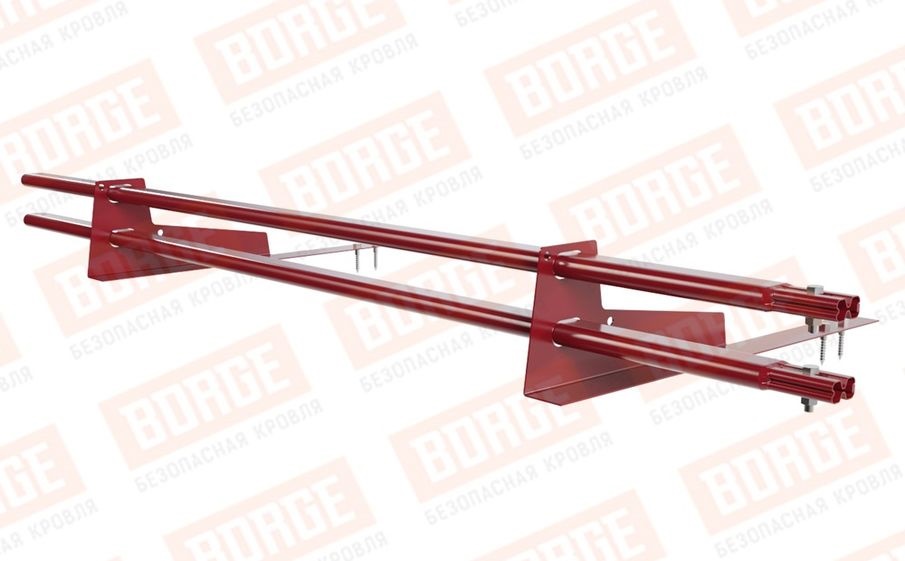 Снегозадержатель трубчатый Borge для гибкой черепицы оцинкованный RAL 3003, 1,5 м