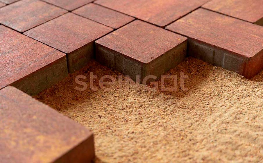 Плитка тротуарная Steingot Color Mix Бавария, Терракота, толщина 60 мм