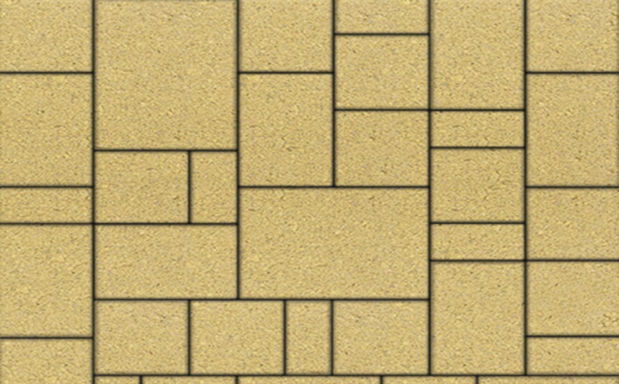 Плитка тротуарная Мюнхен Б.2.Фсм.6 гранит желтый, комплект 4 шт, толщина 60 мм