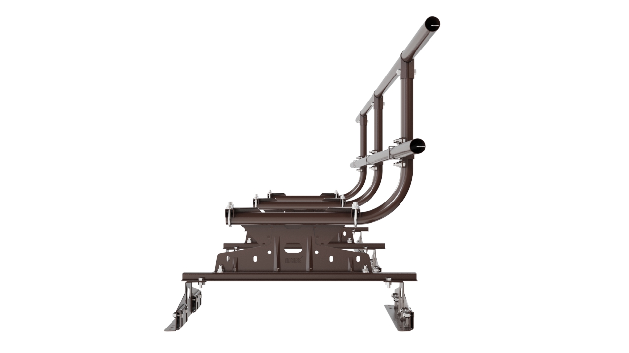 Кровельное ограждение Borge для монтажа параллельно фальцу оцинкованное RAL 8017 matt, 300*60 см