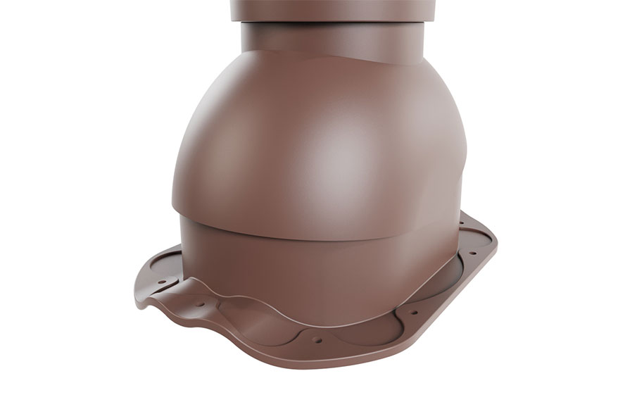 Роторная вентиляция Viotto для металлочерепицы Finnera d=110 мм утепленная, RAL 8017 коричневый