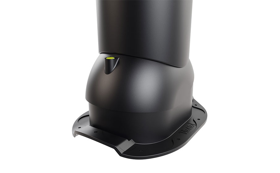 Труба вентиляционная Viotto для металлочерепицы Адаманте d=125 мм неутепленная, RAL 9005 черный