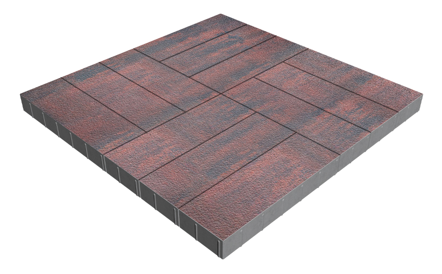 Плитка тротуарная SteinRus Гранада Б.7.П.8, Native, Рейнир, 600*200*80 мм