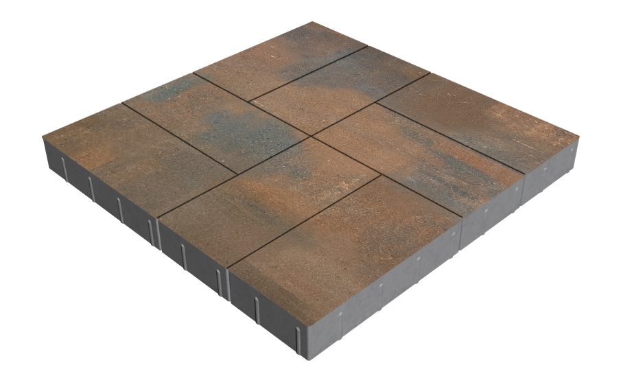 Плитка тротуарная SteinRus Грас Б.4.П.8, гладкая, Штайнрус, 400*200*80 мм