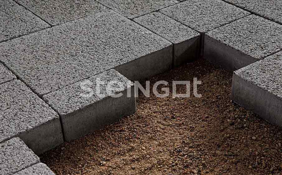 Плитка тротуарная Steingot Премиум, Бавария, дробеструйная обработка, Fumo Bello, толщина 60 мм