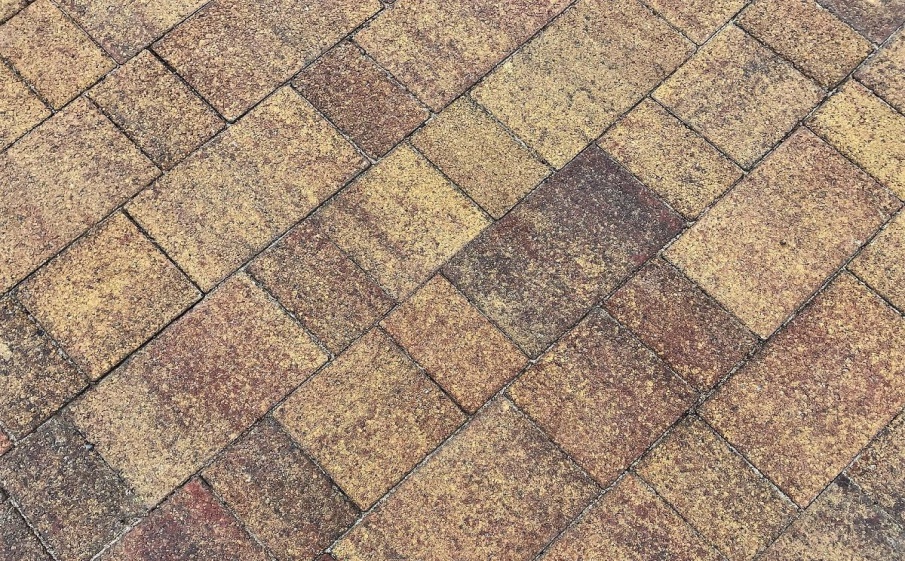 Плитка тротуарная Старый город Б.1.Фсм.8 листопад гранит осень, комплект 3 шт, толщина 80 мм