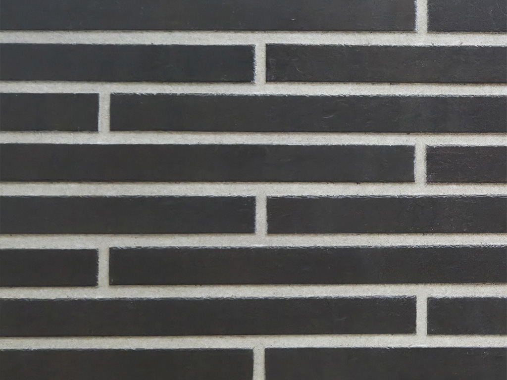 Клинкерная плитка под кирпич KERASTEP Long Brick 149 Black, 500*40*11 мм