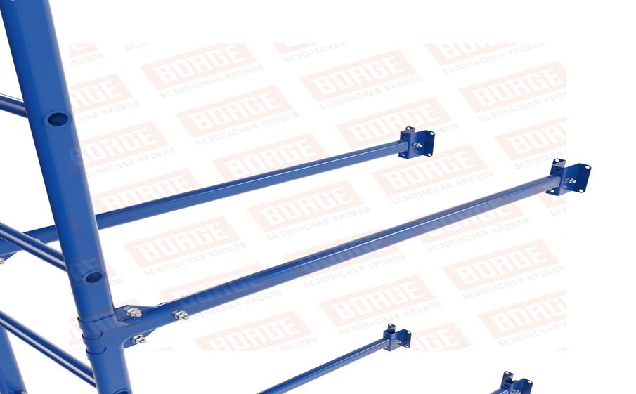 Лестница фасадная Borge (нижняя секция) оцинкованная RAL 5005, 1,8 м