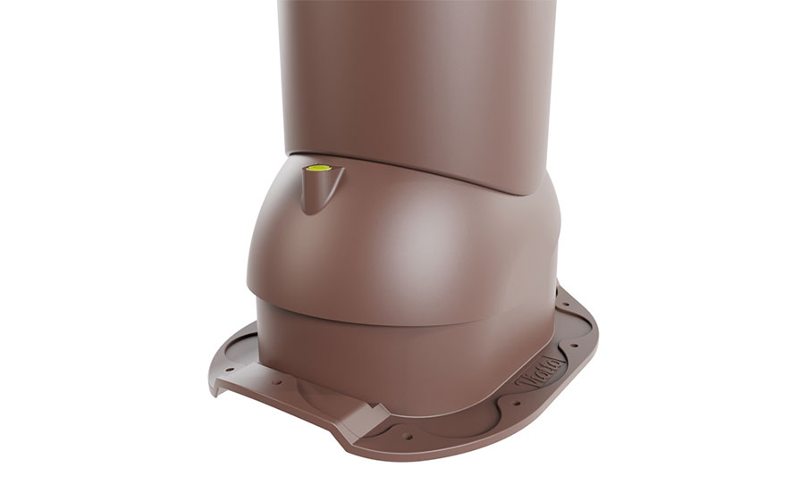 Труба вентиляционная Viotto для металлочерепицы Адаманте d=150 мм утепленная, RAL 8017 коричневый