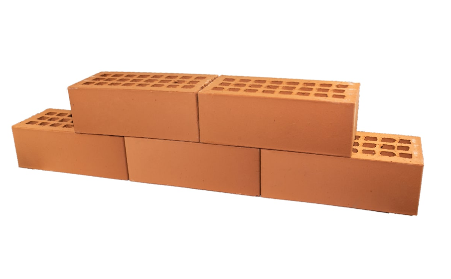 Кирпич облицовочный Губский КЗ, гладкий, морковный, 250*120*88 мм