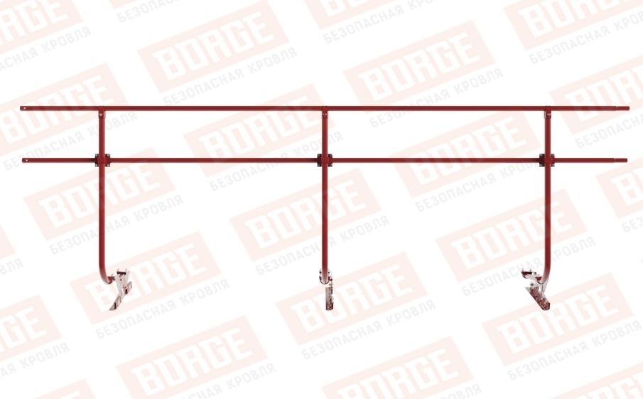 Кровельное ограждение Borge для фальцевой кровли оцинкованное RAL 3011, 300*120 см