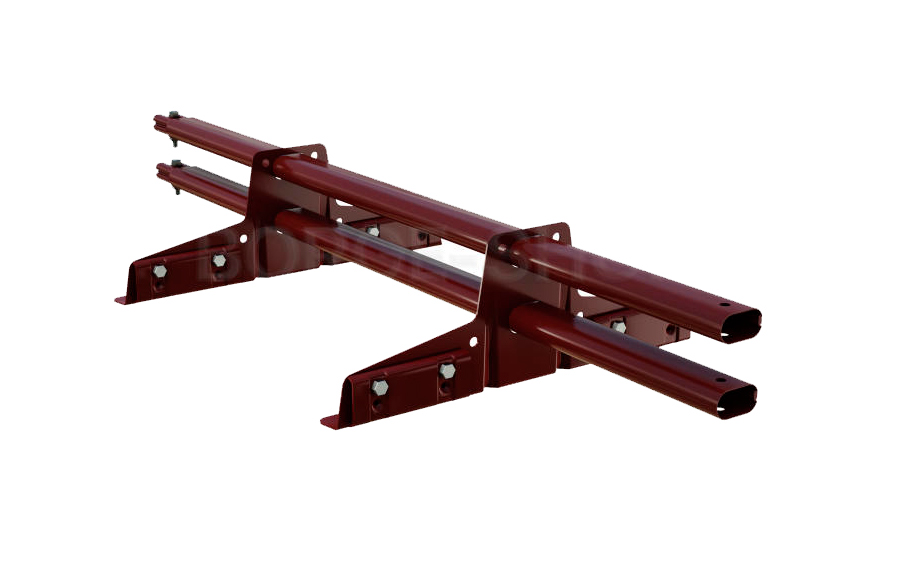 Комплект трубчатого снегозадержания Borge для фальцевой кровли 1,5 м, кирпично-красный