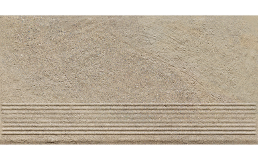 Клинкерная ступень с насечками Paradyz Eremite Crema, 600*300*8,5 мм