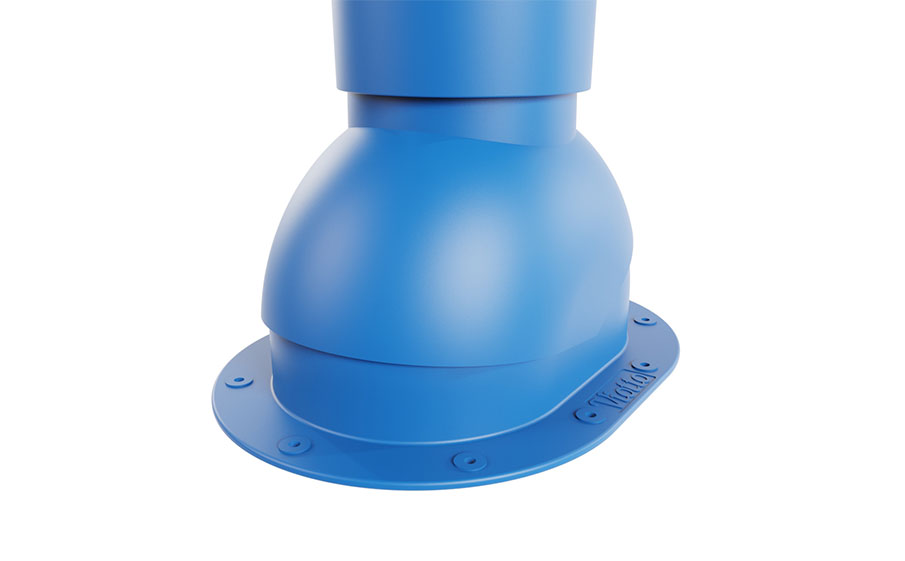 Труба вентиляционная Viotto для готовой мягкой и фальцевой кровли d=110 мм утепленная, RAL 5005 синий